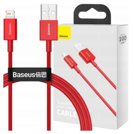 Baseus Superior Series USB naar Lightning 2.4A Rood 1 Meter