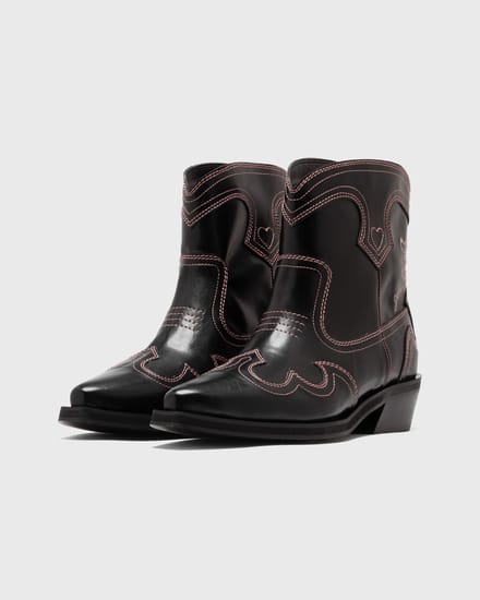 Low Shaft Embroidered Western Boot Oleatex