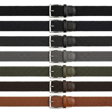 Safekeepers Elastische riem - 7 pak - dames , heren riem - riem elastiek - 3 x black, grey, army green, dark brown and cognac