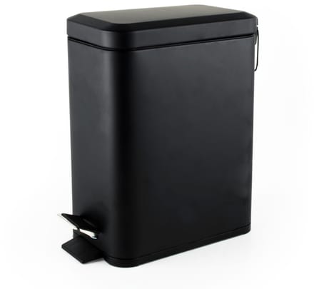 Beldray 5L Rechthoekige Pedaalemmer – Soft-Close Deksel | Zwart