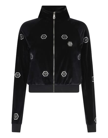 Chenille Tracksuit Jacket Mini Monogram Crystal Monogram