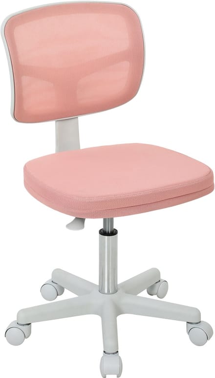 Vinsetto bureaustoel - meshstof - 48 x 48 x 89,5 cm - roze