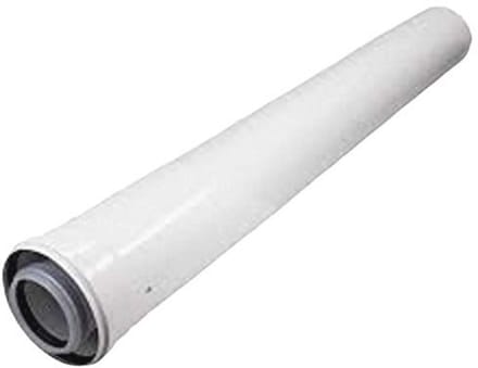 Verlengbuis 60/100 mm - 1 meter voor lucht- en uitlaatleiding