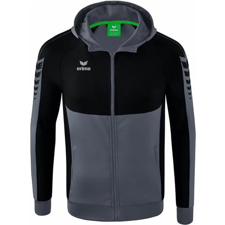 Erima Six Wings Hooded Trainingsjack kinderen - sportvest - grijs