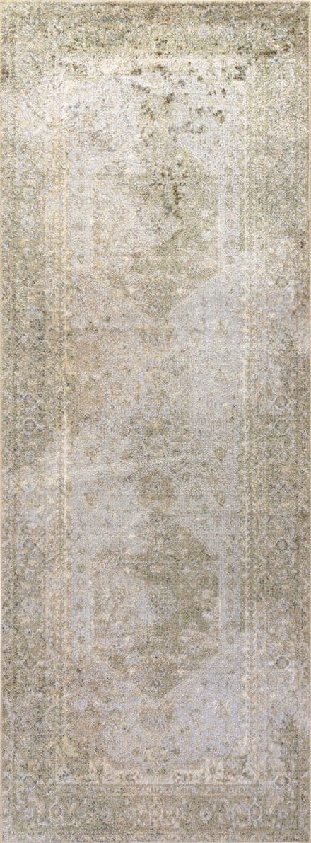 SURYA Boka vloerkleed wasbaar oosters vintage groen