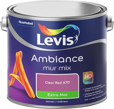 Levis - Ambiance Mur Extra Mat Mix - Clear Red A70 - Mengverf - 2,5 L