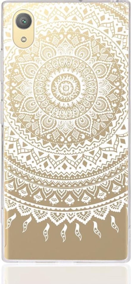 Shop4 - Sony Xperia XA1 Plus Hoesje - Zachte Back Case Mandala Wit