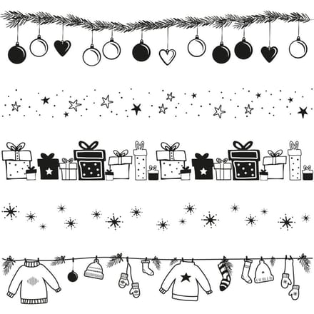 Clear Stamps "Kerstborduren"
