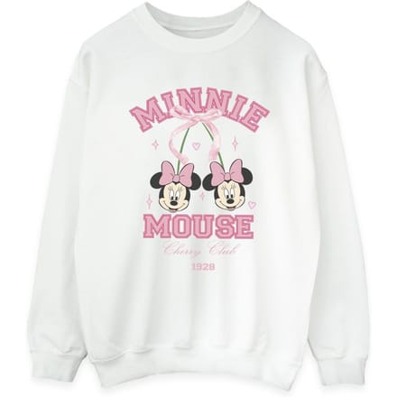 Disney Dames/Dames Cherry Club Minnie Mouse Sweatshirt (Wit)