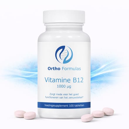 Vitamine B12 1000 mcg – Smelttabletten – Energie & Zenuwstelsel – 100 Vegan Tabletten