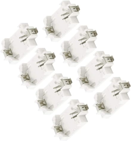 Batterijhouder - Knoopcel houder - Elektronica projecten - Eenvoudige installatie - 8 stuks - Gebroken wit