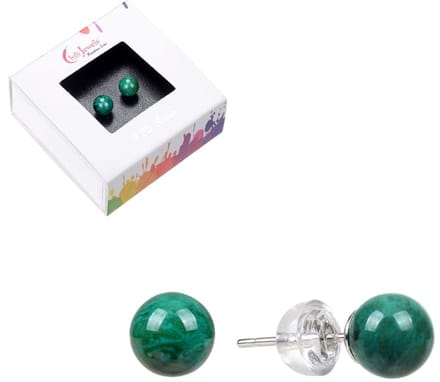 Oorbellen Chrysocolla 6 mm