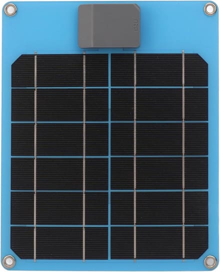 Zonnepaneel - Acculader - Energie Opladen - Weerbestendig Ontwerp - 5 Watt - Blauw