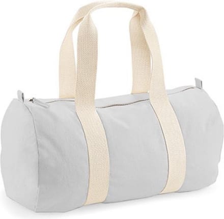 Westford Mill EarthAware® Organic Barrel Bag WM814 - Light Grey - 50 x 25 x 25 cm