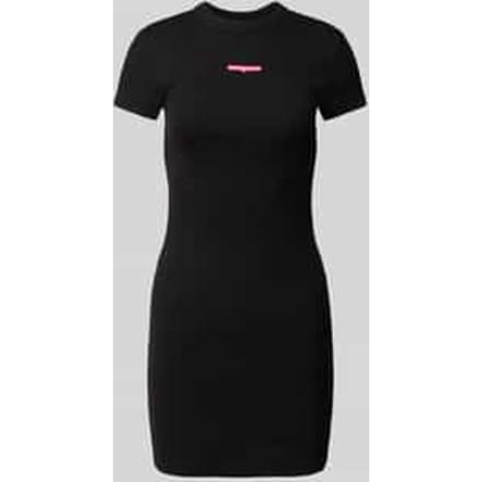 Smalle mini-jurk van ribstof