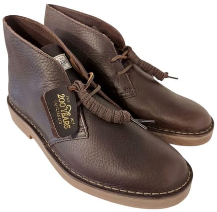 Clarks Veterboot Desert Boot Evo Donkerbruin Glad Leer Verwisselbaar Voetbed