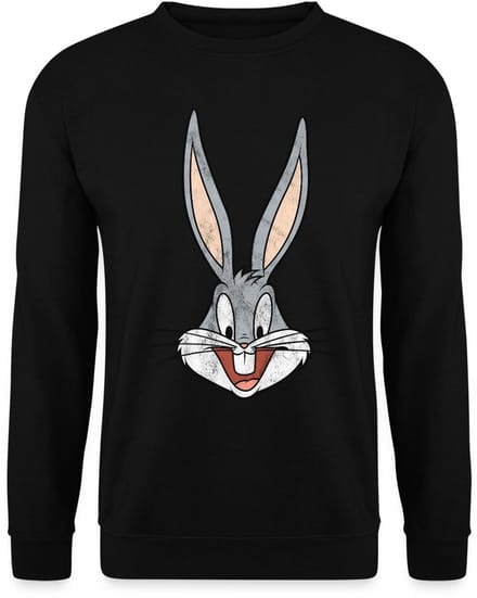 Looney Tunes Bugs Bunny Distressed Sweater Heren