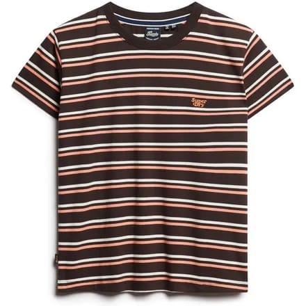 Superdry - Essential gestreept T-shirt met logo - Dames - T-shirts