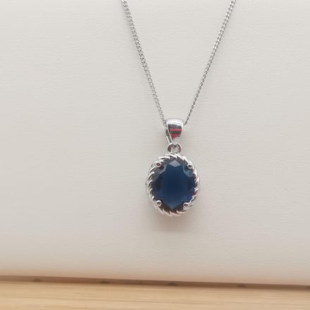 Sieradenset Vierdelig Blauw Kristal Hazeliet Ketting Temperament Oorbellen gray