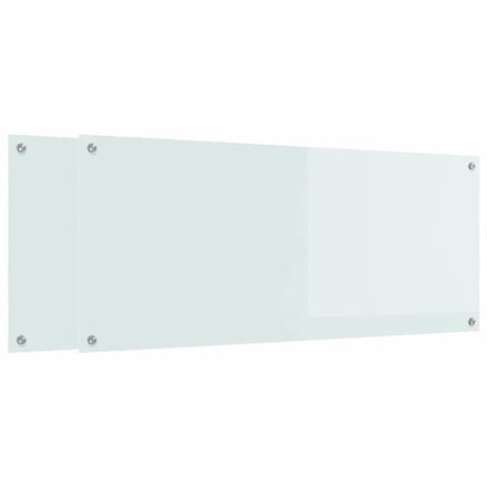 vidaXL - Keukenachterwand - 2 - st - Wit - 120 - x - 50 - cm - gehard - glas