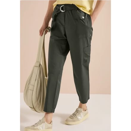 Mid Waist Slim Legs broek in Loose Fit