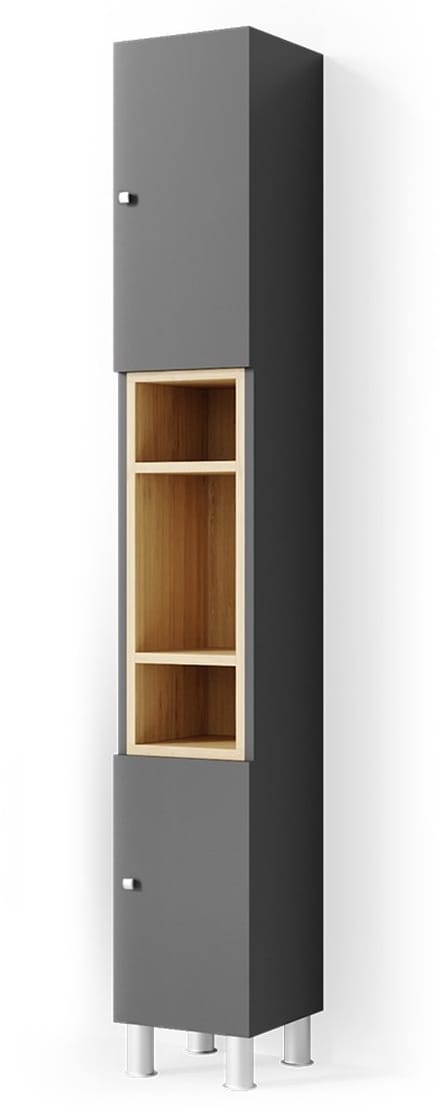 Vicco Badkamerkast Aquis, Antraciet/Grijs, 30 x 190 cm