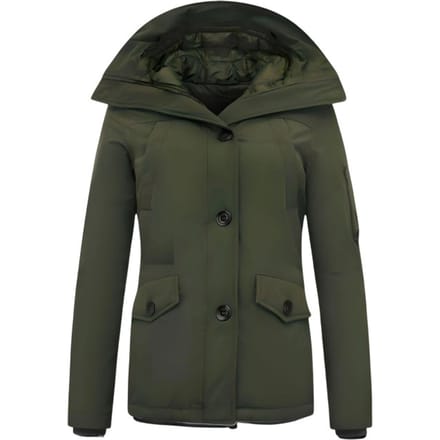Getailleerde Winterjas Dames met Capuchon - 503 - Groen