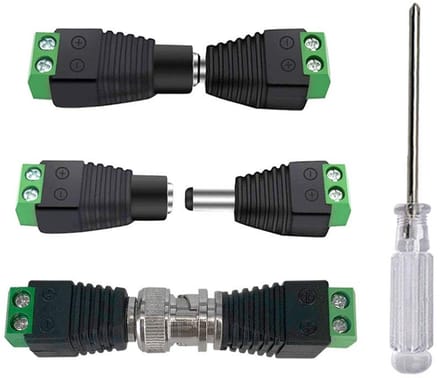 Store_9 - DC voeding stekkers 12V 24V - 15 paar stekkers - Video balun stekkers - Coax Cat5 CAT6