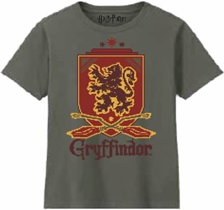 Harry Potter - Gryffindor Blazon Khaki T-Shirt - Jongen 12 Jaar