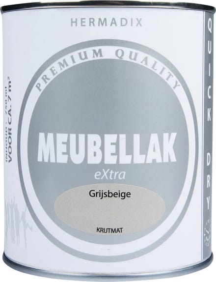 Hermadix Meubellak eXtra - Dekkend - Krijtmat Grijsbeige