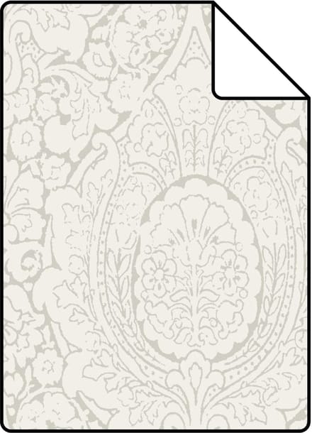 Proefstaal Origin Wallcoverings behang ornamenten glanzend beige - 26,5 x 21 cm - 347328-S