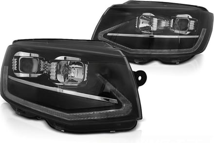Koplampen VW T6 15-19 zwart