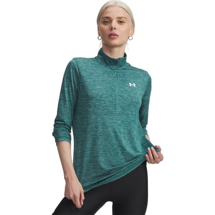Under Armour Tech 1/2 Zip- Twist-GRN Dames Sporttrui - Rack Groen - Wit