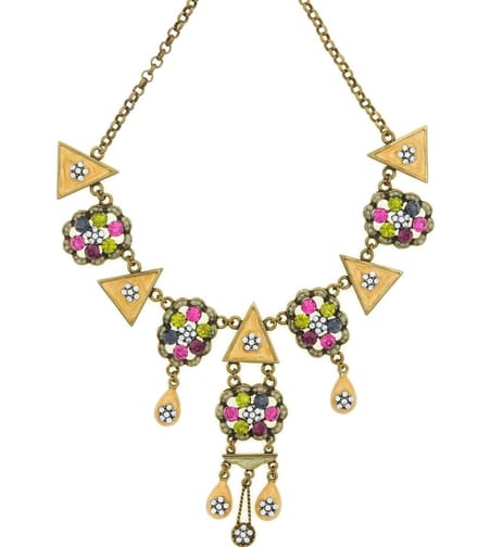 Behave - Dames Ketting Multicolor Met Hangertjes - 45 Cm