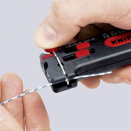 Knipex 12 80 100 SB Draadstripper Geschikt voor: CU-kabel 0.3 tot 1 mm