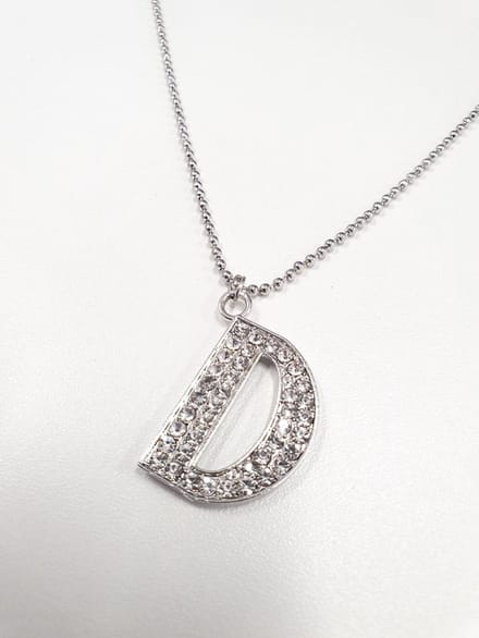 Ketting Met Letter Diamand - D