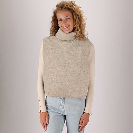 Col dames - Fashion - Fijngebreid - One size - Camel