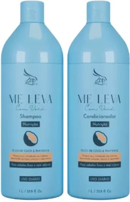 Zap Me Leva Com Você Voedingsset met kokosolie en panthenol - 2x1L