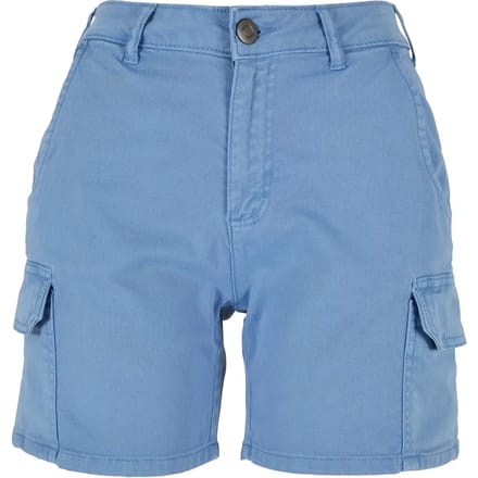 Urban Classics - High Waist Cargo Korte broek - Taille, 29 inch - Blauw