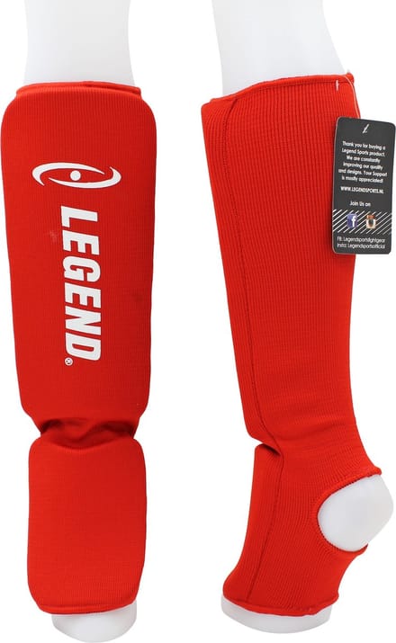 Scheenbeschermers Legend Easy Kids/Volwassenen Rood Elastisch M