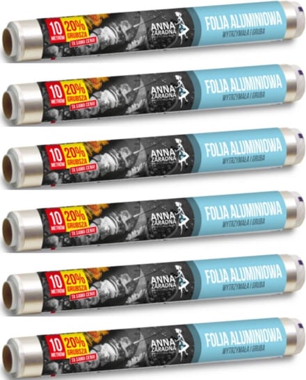 6x Anna Zaradna Aluminium Folie roll - 10 Meter