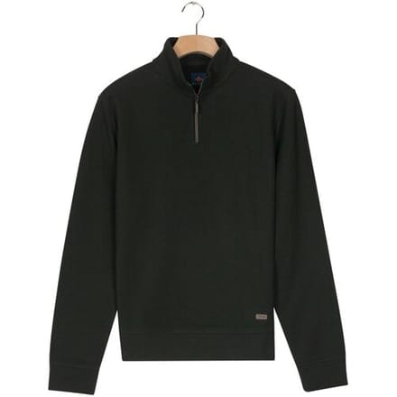 Baileys Trui Sweat Half Zip Jacquard Fabric Fine Allover Texture Donker Groen / male