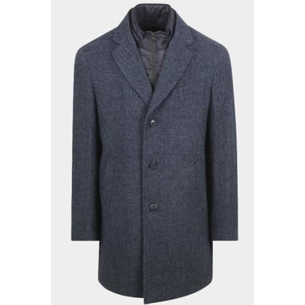 Suitable Coat Wol Twill Donkerblauw - Maat 56 - Heren - Mantels & coats