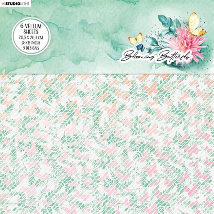 Studio Light Blooming Butterfly Vellum Set Background Patterns
