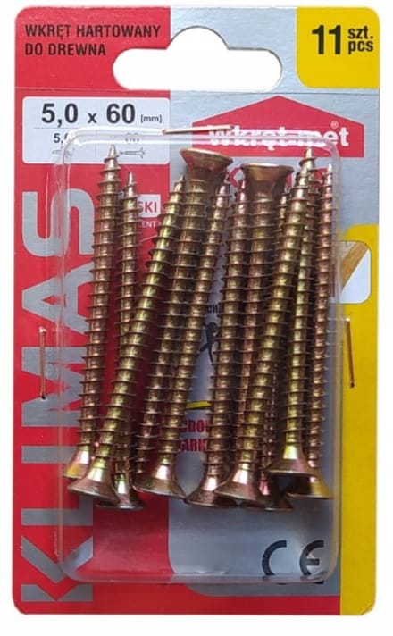 Wkręt-met - Getemperde Schroef - 5x60mm - PZ2 - Goud