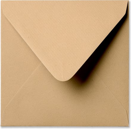 Envelop 12 x 12 Kraft Bruin, 100 stuks