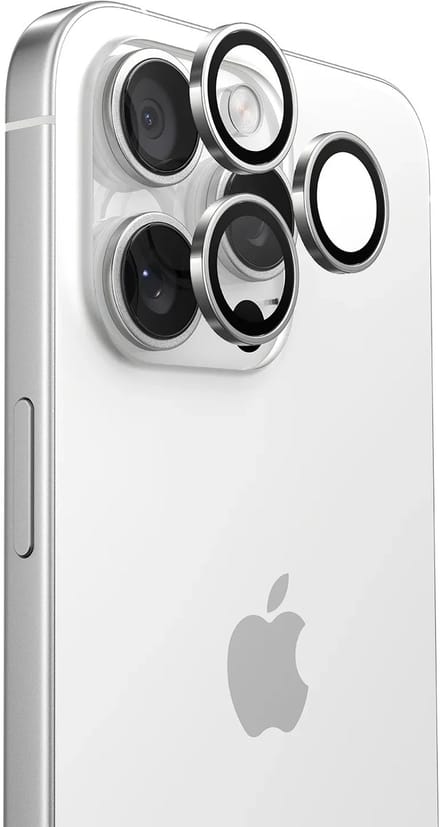 Mobile5 - Apple iPhone 17 Pro Max - Camera lens protector - Gehard glas - 9H Bescherming - Zilver