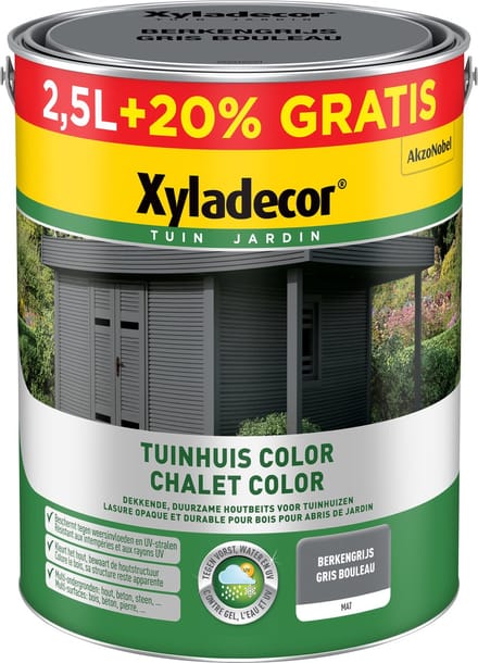 Xyladecor - Tuinhuis Color - Berkengrijs - 3 L