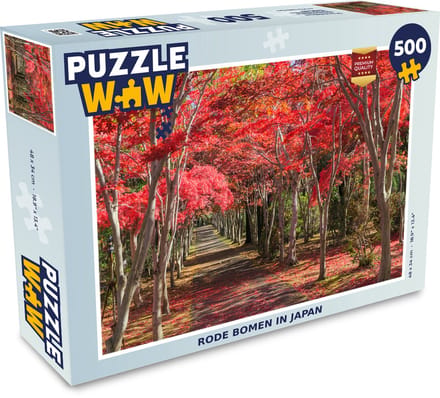 Puzzel Rode bomen in Japan - Legpuzzel - Puzzel 500 stukjes