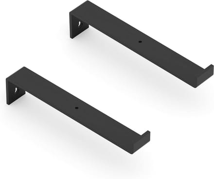 Plankdragers Set - Steunen - Wandmontage - Massief Staal - 62x209mm - Zwart